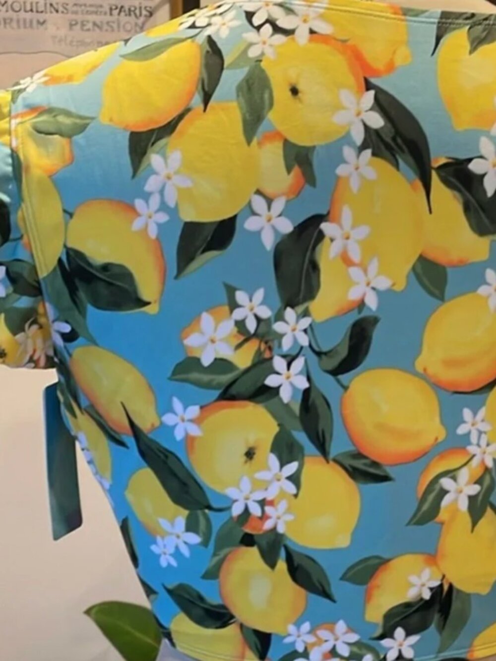 Beach Betty - Lemon Print Crop Bikini Top - Picture 4 of 4